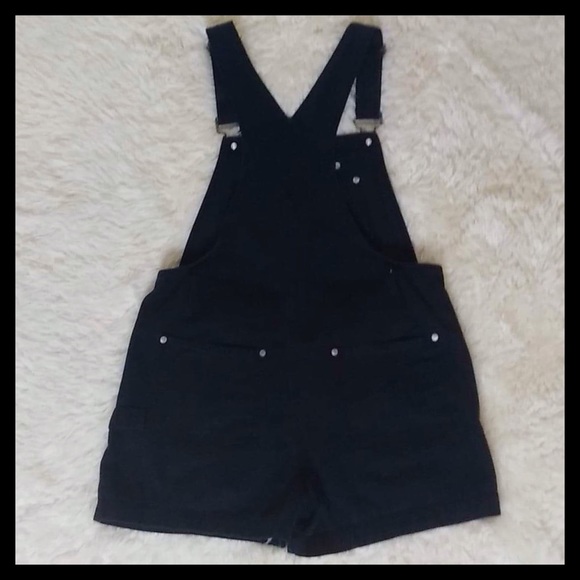 NO BOUNDARIES Black Denim Overalls - Picture 2 of 4